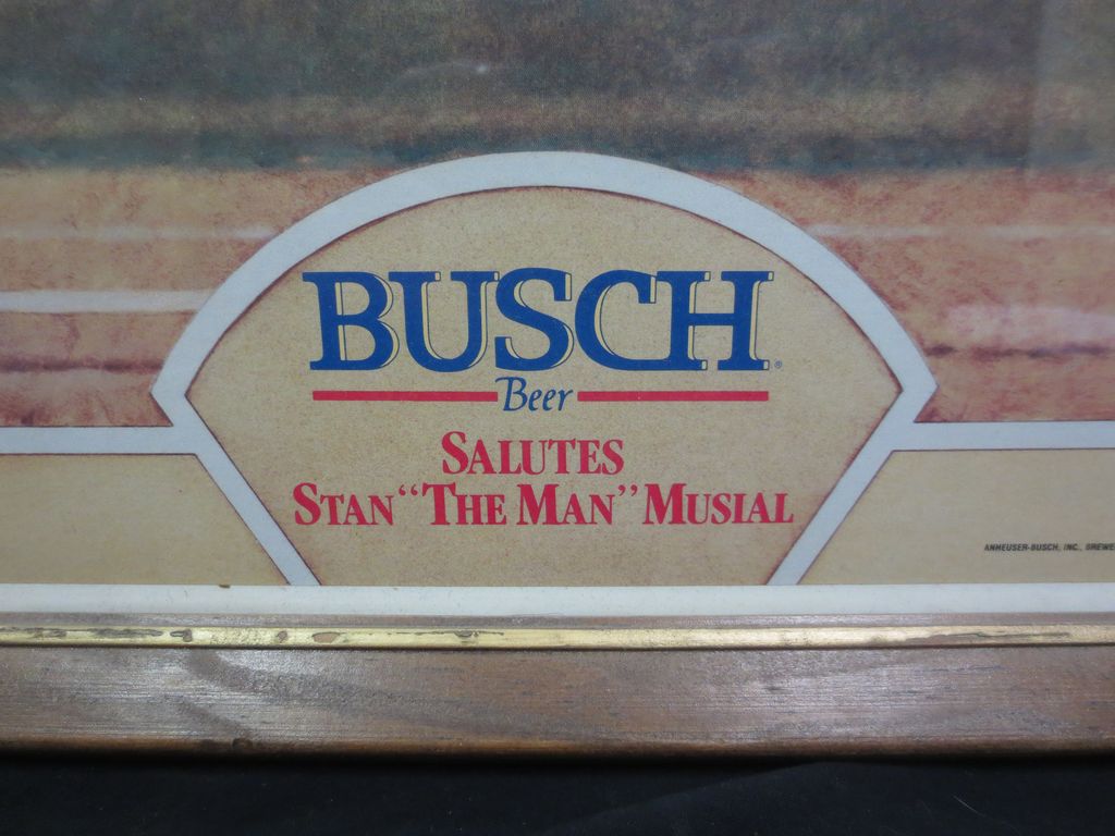 Vintage Stan "The Man" Musial Busch Advertisement Vintage Stan "The Man" Musial Busch Advertisement