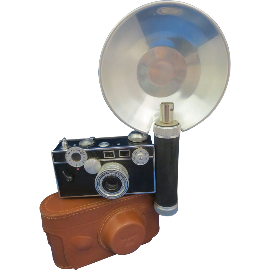 Ansco Camera W/ Bulb Flash and Case Ansco Camera W/ Bulb Flash and Case
