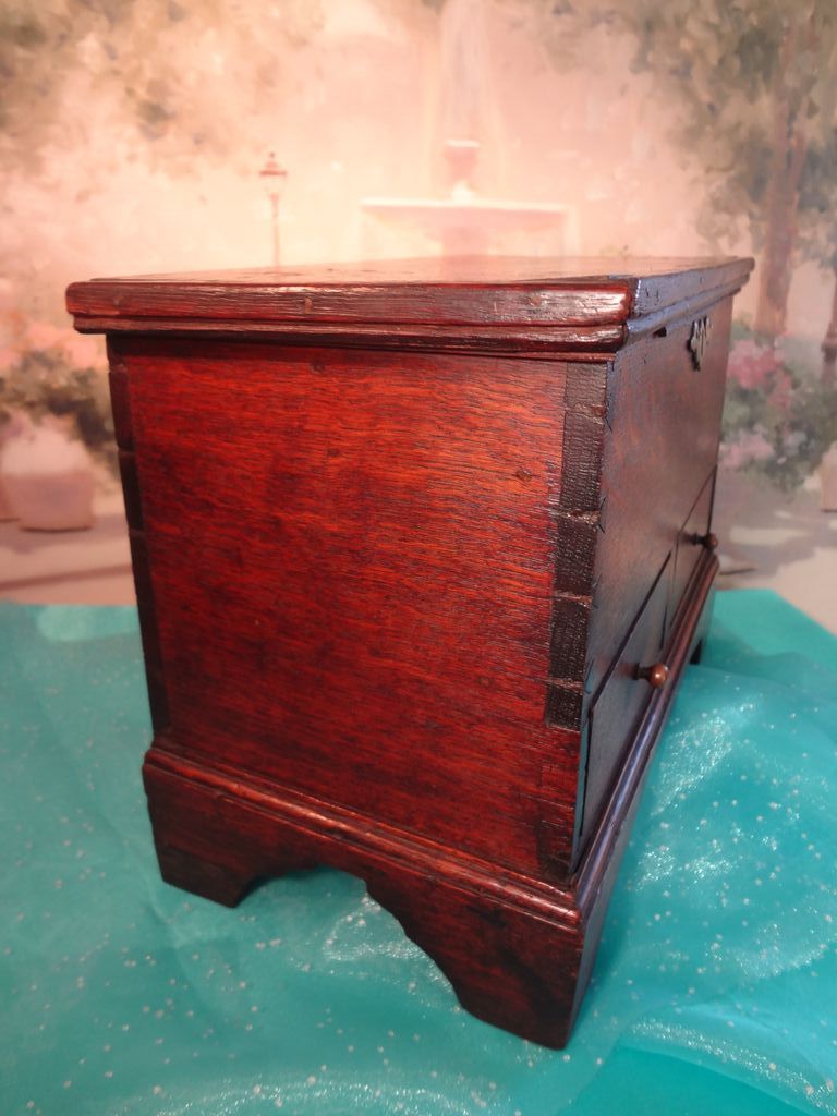 Antique English Chippendale Miniature Blanket Chest Antique English Chippendale Miniature Blanket Chest