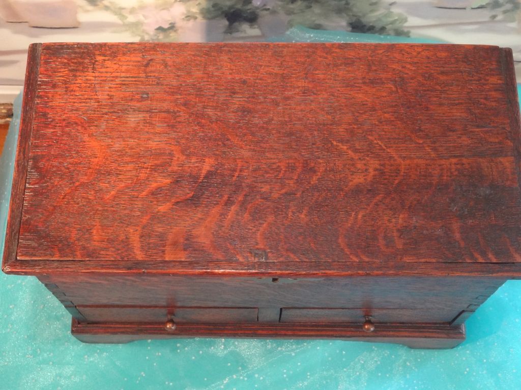 Antique English Chippendale Miniature Blanket Chest Antique English Chippendale Miniature Blanket Chest