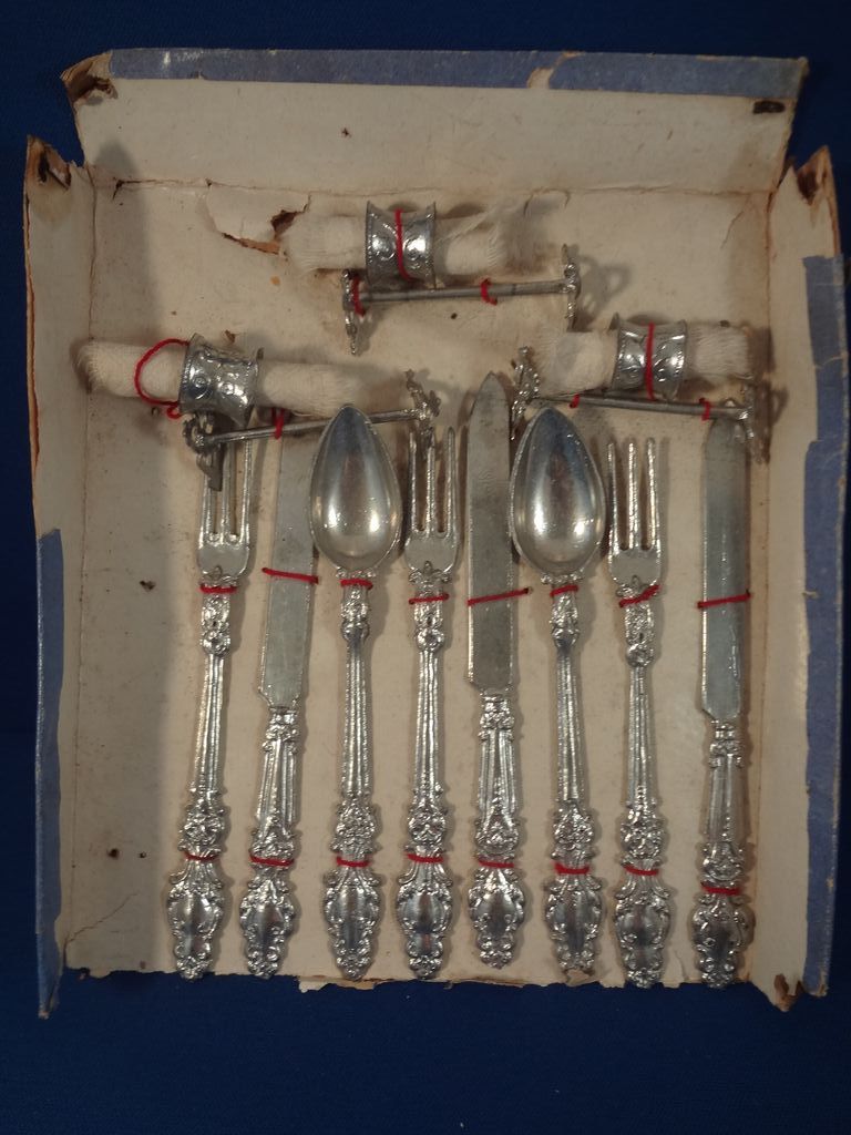German Soft Metal Flatware in Original Box German Soft Metal Flatware in Original Box
