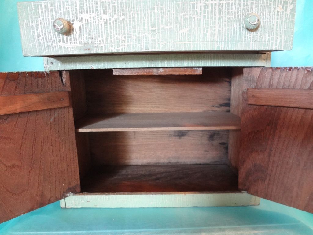 Doll Size Hutch, Table, and Chair Paint Decorated Doll Size Hutch, Table, and Chair Paint Decorated