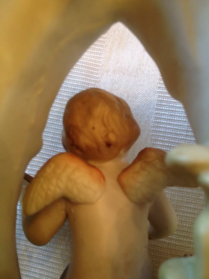 Ardalt Bisque Cherub Vase Ardalt Bisque Cherub Vase