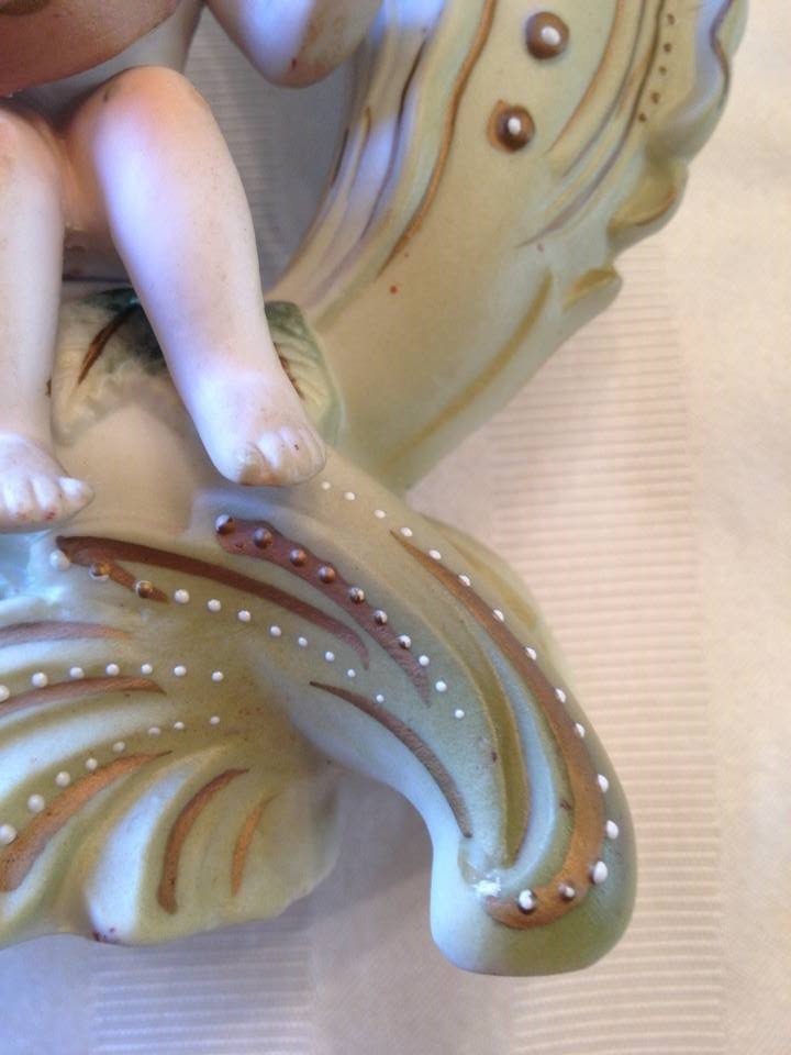 Ardalt Bisque Cherub Vase Ardalt Bisque Cherub Vase