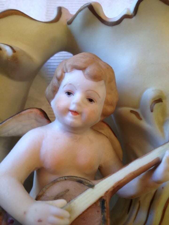 Ardalt Bisque Cherub Vase Ardalt Bisque Cherub Vase