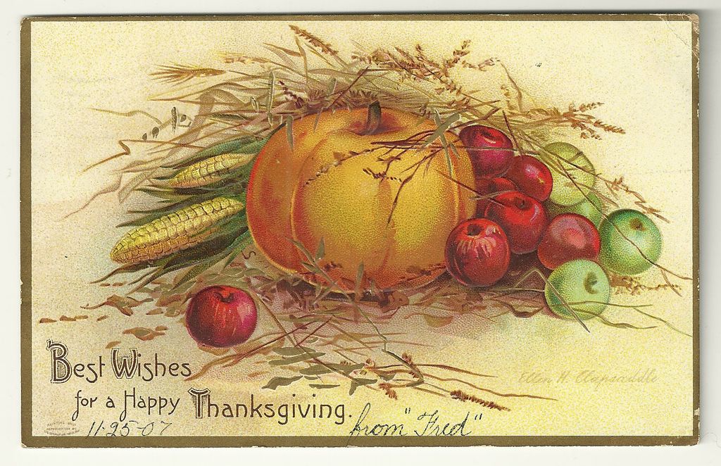 1907 Clapsaddle Thanksgiving Harvest Postcard 1907 Clapsaddle Thanksgiving Harvest Postcard