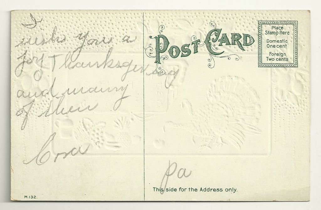 Set of J. Herman 1912 Thanksgiving Postcards Set of J. Herman 1912 Thanksgiving Postcards