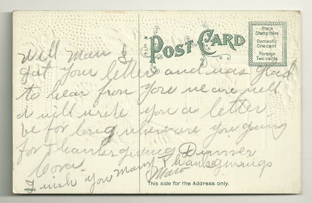 Set of J. Herman 1912 Thanksgiving Postcards Set of J. Herman 1912 Thanksgiving Postcards