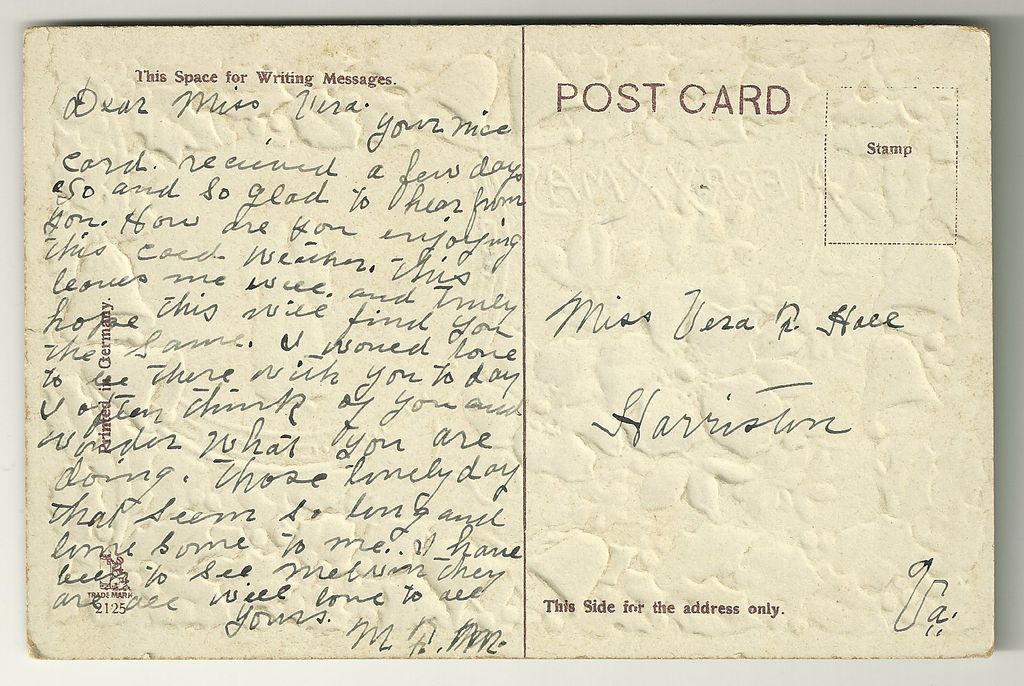 Richly Colored Gottschalk, Dreyfuss & Davis Christmas Postcard Richly Colored Gottschalk, Dreyfuss & Davis Christmas Postcard