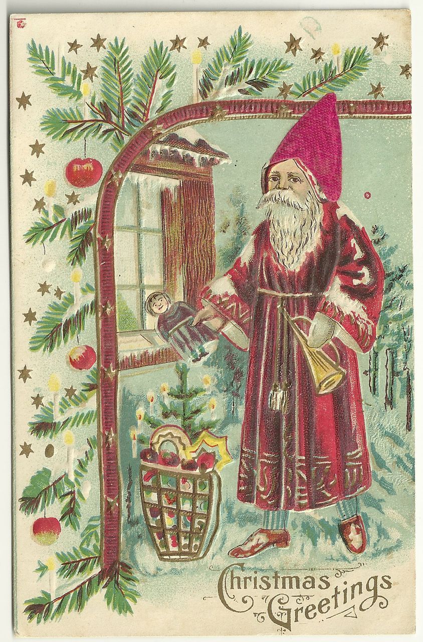 Old World Austrian Santa Postcard Old World Austrian Santa Postcard