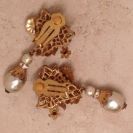Vintage Miriam Haskell Rhinestone and Glass Pearl Necklace and Earring Demi-Parure Vintage Miriam Haskell Rhinestone and Glass Pearl Necklace and Earring Demi-Parure