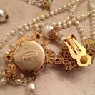 Vintage Miriam Haskell Rhinestone and Glass Pearl Necklace and Earring Demi-Parure Vintage Miriam Haskell Rhinestone and Glass Pearl Necklace and Earring Demi-Parure