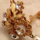 Vintage Miriam Haskell Rhinestone and Glass Pearl Necklace and Earring Demi-Parure Vintage Miriam Haskell Rhinestone and Glass Pearl Necklace and Earring Demi-Parure