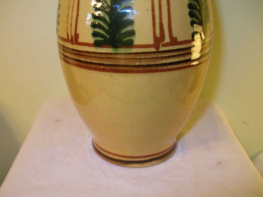 Vintage Mocha Ware Vase Seaweed Pattern Vintage Mocha Ware Vase Seaweed Pattern
