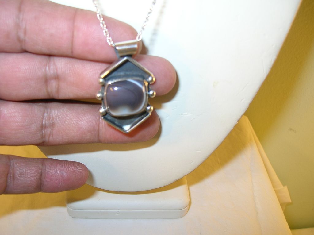 Vintage Modernist Pendant Necklace by "Stand Sterling" Vintage Modernist Pendant Necklace by "Stand Sterling"