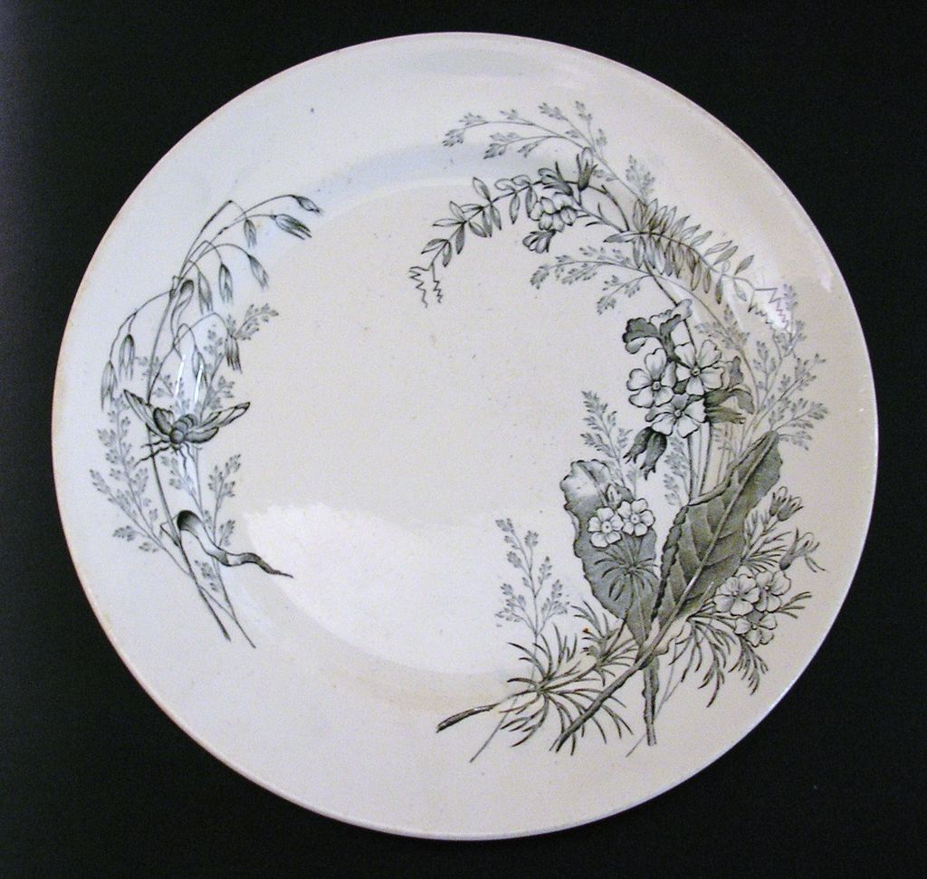 Aesthetic Movement Transferware Plate, Victoria Pattern Aesthetic Movement Transferware Plate, Victoria Pattern