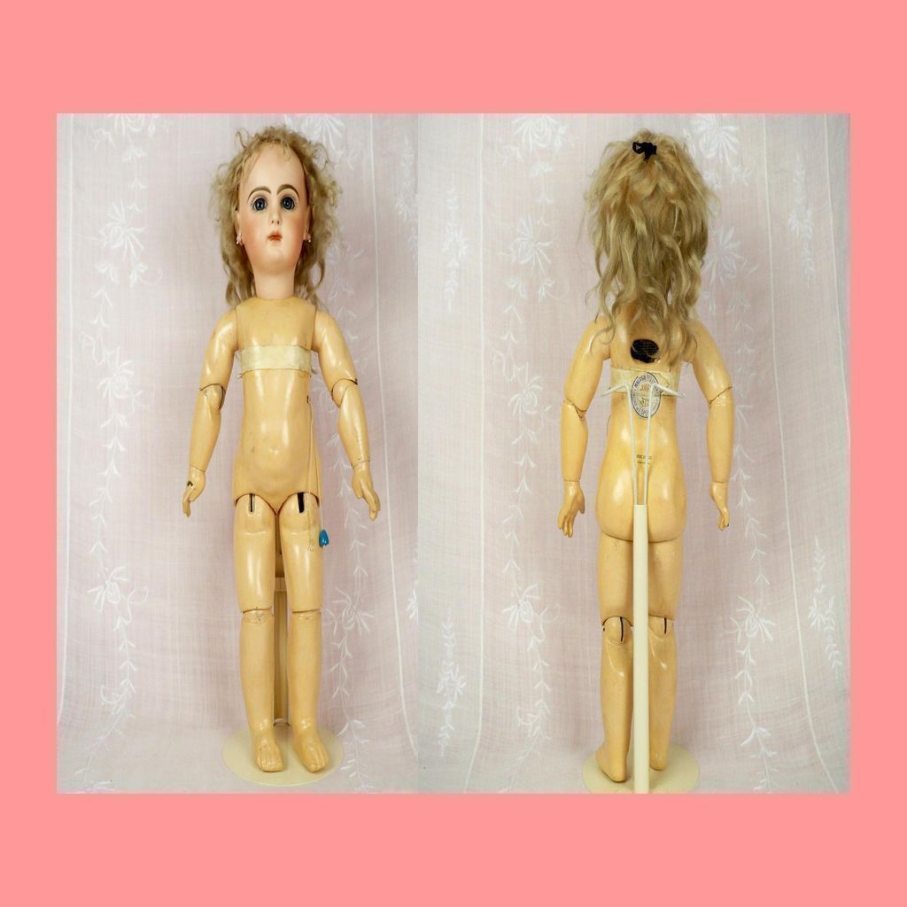 20 in French Depose Tete Jumeau Bebe Crier 889, Original Shoes 20 in French Depose Tete Jumeau Bebe Crier 889, Original Shoes