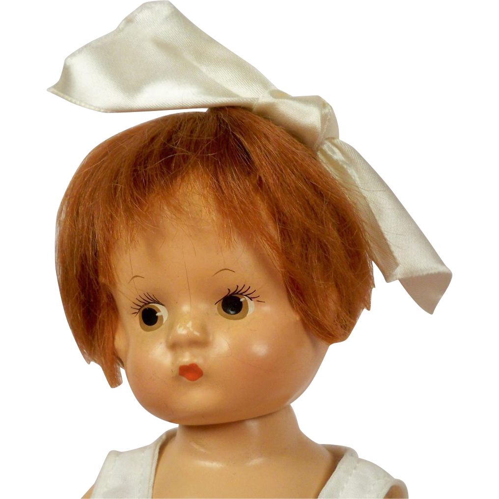 1931 Effanbee 9 inch Patsyette Composition, Original Undies, Shoes, Socks, Red Auburn Wig 1931 Effanbee 9 inch Patsyette Composition, Original Undies, Shoes, Socks, Red Auburn Wig