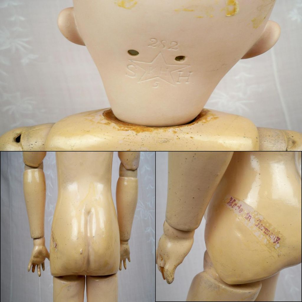 Antique Kley & Hahn / Schoenau & Hoffmeister 22 inch Child, Mold 282 Plus 3 inch Bisque Doll Antique Kley & Hahn / Schoenau & Hoffmeister 22 inch Child, Mold 282 Plus 3 inch Bisque Doll