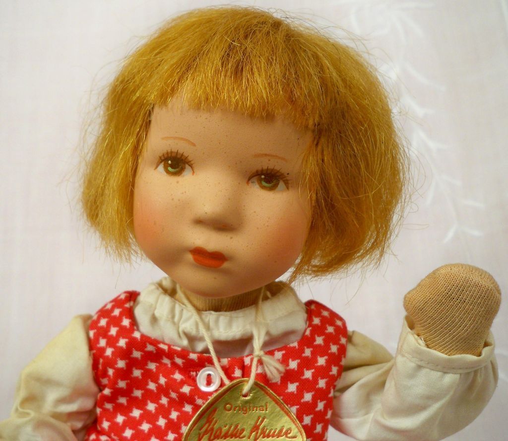1960 Early Hanne Kathe Kruse Stoffpuppee, Tagged, Box, Receipt, 10 in, IIH Olli 1960 Early Hanne Kathe Kruse Stoffpuppee, Tagged, Box, Receipt, 10 in, IIH Olli
