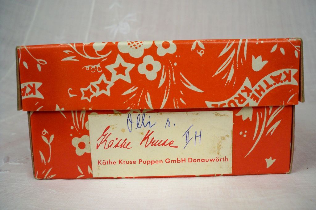 1960 Early Hanne Kathe Kruse Stoffpuppee, Tagged, Box, Receipt, 10 in, IIH Olli 1960 Early Hanne Kathe Kruse Stoffpuppee, Tagged, Box, Receipt, 10 in, IIH Olli