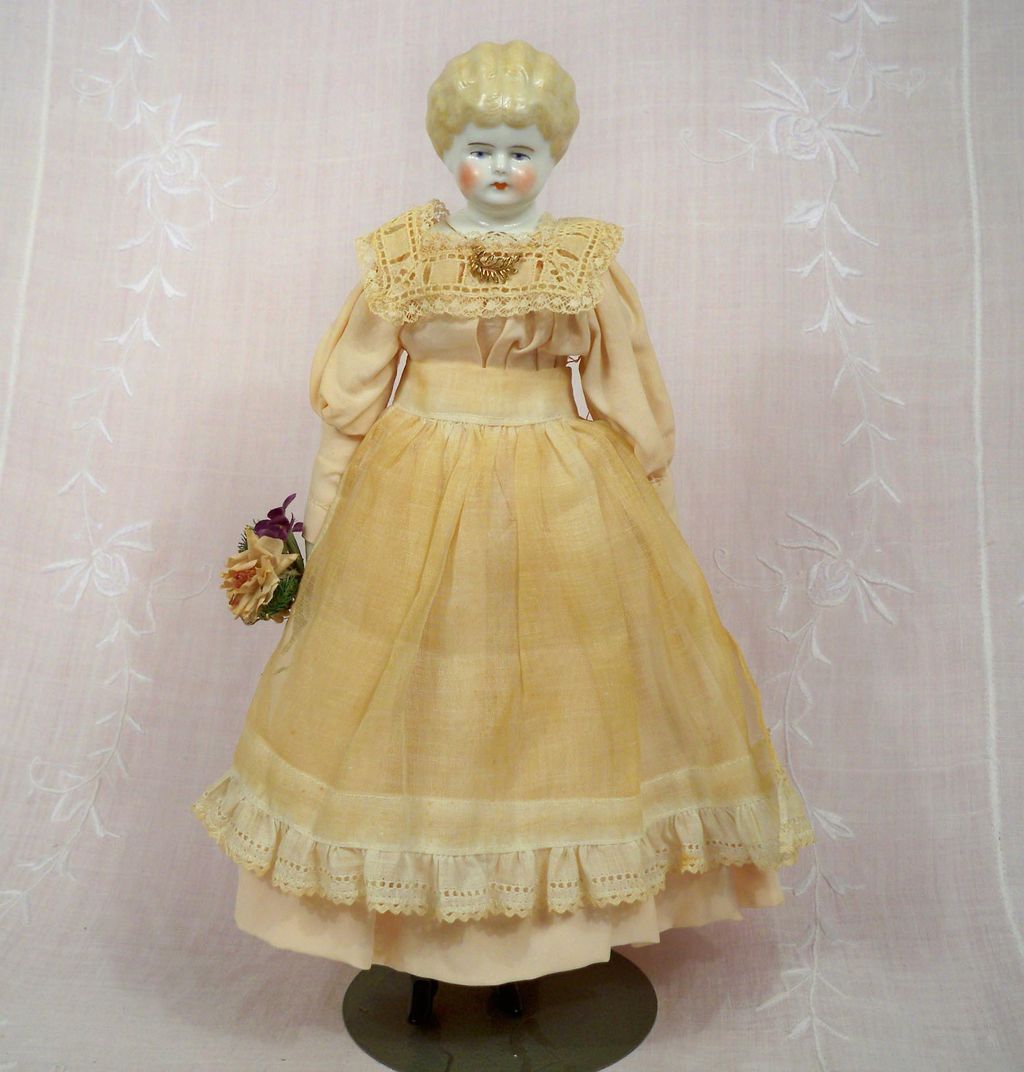 13-1/2 in Low Brow Antique "Helen" Pet Name German Hertwig China 13-1/2 in Low Brow Antique "Helen" Pet Name German Hertwig China