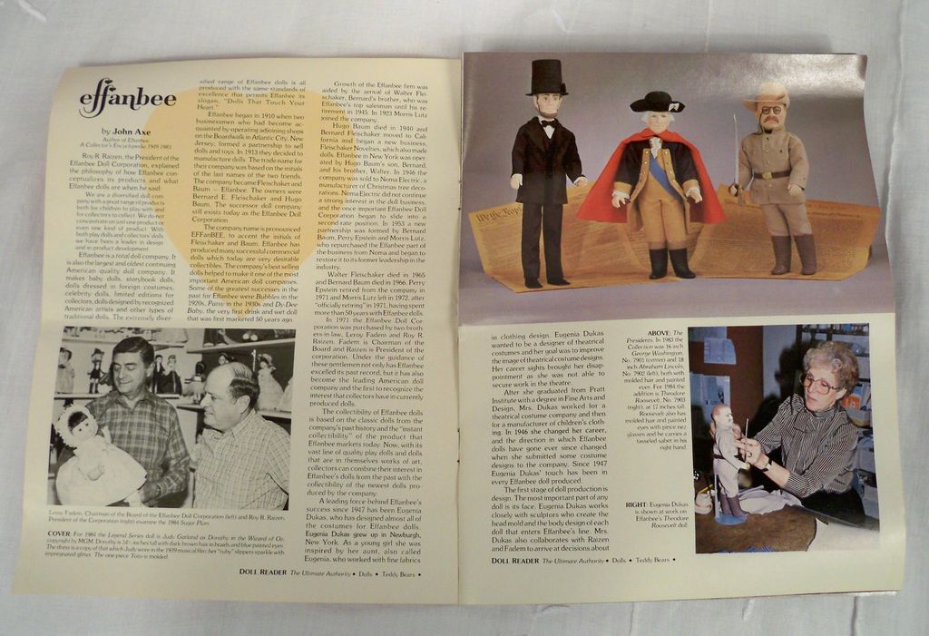 Effanbee Theodore "Teddy" Roosevelt, 16 inch in box with Inserts, Wrist Tag, Model 7903 from 1984 Effanbee Theodore "Teddy" Roosevelt, 16 inch in box with Inserts, Wrist Tag, Model 7903 from 1984