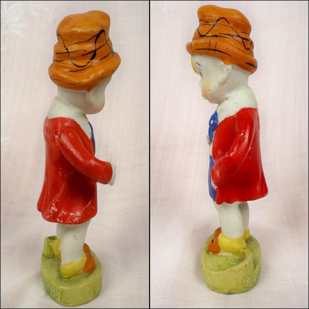 Vintage Skippy and Dutch Girl Porcelain Figurine, Early 20th Century Vintage Skippy and Dutch Girl Porcelain Figurine, Early 20th Century