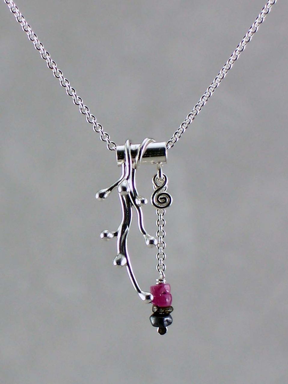 Sterling silver and tourmaline necklace Sterling silver and tourmaline necklace
