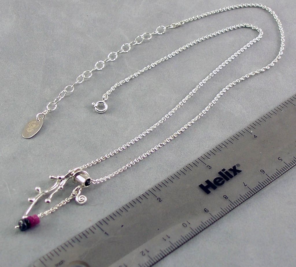 Sterling silver and tourmaline necklace Sterling silver and tourmaline necklace