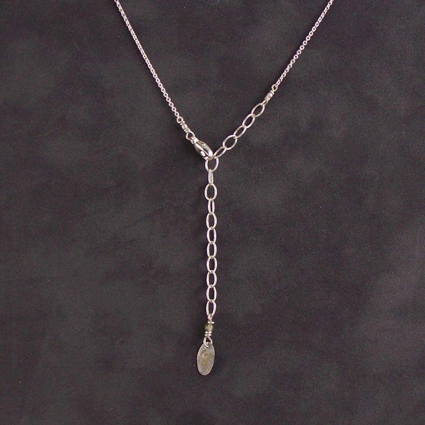 Sterling and tourmaline drop necklace Sterling and tourmaline drop necklace