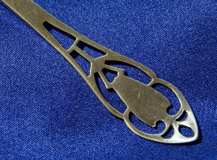 Sterling Pierced Handle Jelly Server or Jam Spoon by Manchester Silver Co. Sterling Pierced Handle Jelly Server or Jam Spoon by Manchester Silver Co.