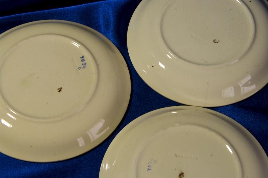 Set of Four Aesthetic Cups and Saucers - Furnival 1879 Set of Four Aesthetic Cups and Saucers - Furnival 1879