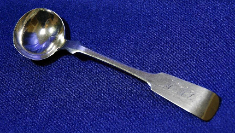 Coin Silver Master Salt Spoon Coin Silver Master Salt Spoon