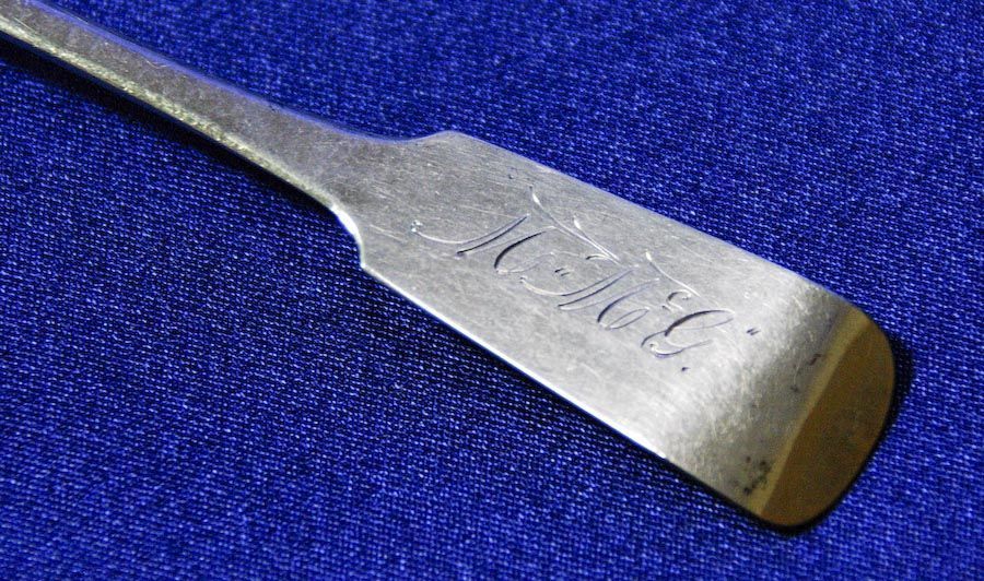 Coin Silver Master Salt Spoon Coin Silver Master Salt Spoon