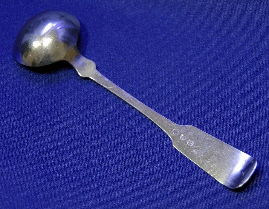 Coin Silver Master Salt Spoon Coin Silver Master Salt Spoon
