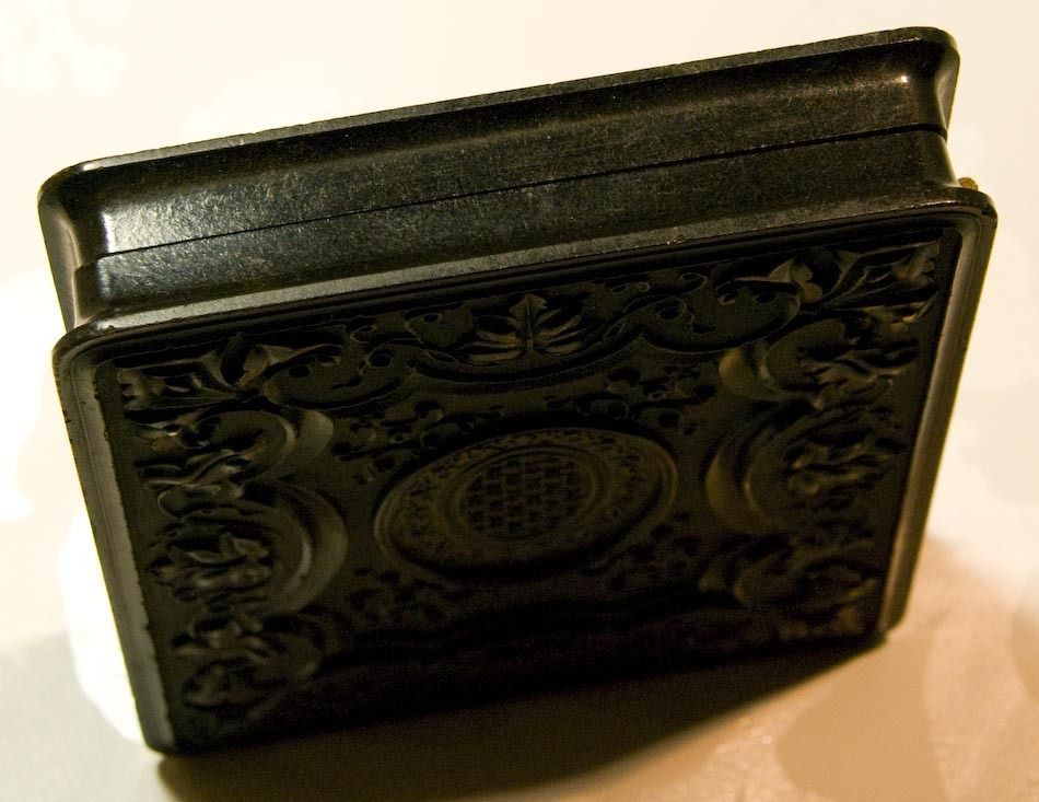 Beautiful Large Gutta Percha Case 1/4 Plate Union Case Tintype from arttiques on Ruby Lane