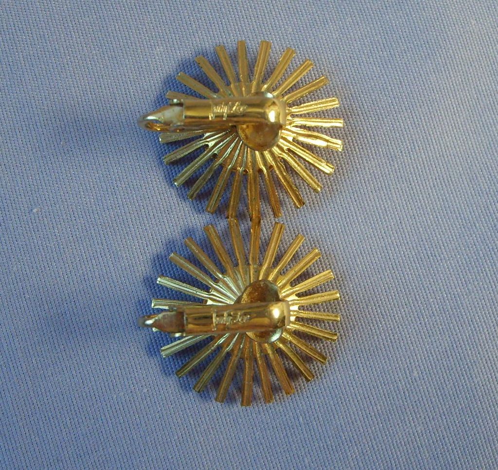 Judy Lee Pink Rhinestone Pin Brooch & Earrings Judy Lee Pink Rhinestone Pin Brooch & Earrings