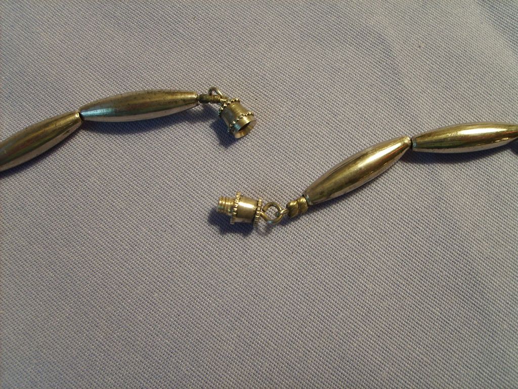 Vintage Puffy Heart Necklace silverplate 18" Vintage Puffy Heart Necklace silverplate 18"