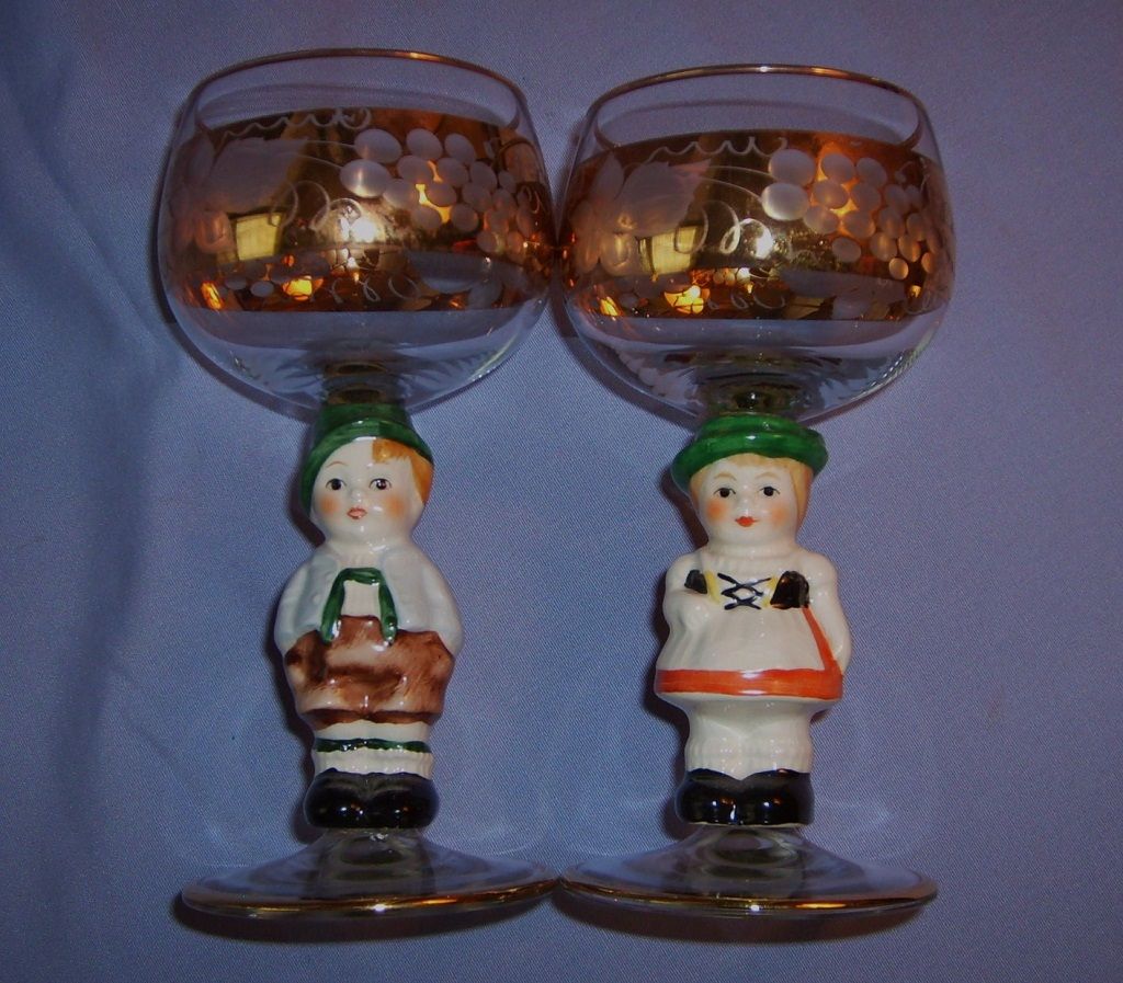 Vintage Goebel Goblets West Germany 6 Stem Glasses Set Vintage Goebel Goblets West Germany 6 Stem Glasses Set