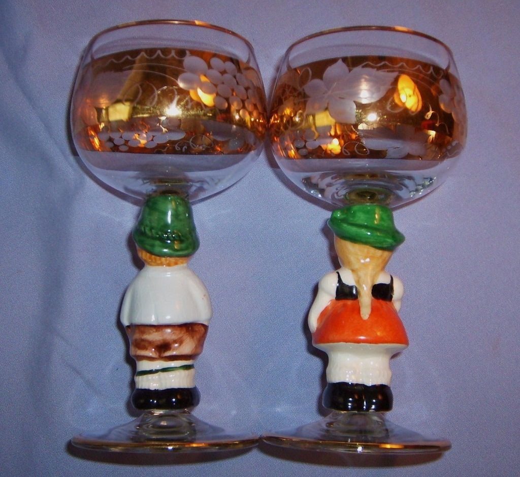 Vintage Goebel Goblets West Germany 6 Stem Glasses Set Vintage Goebel Goblets West Germany 6 Stem Glasses Set