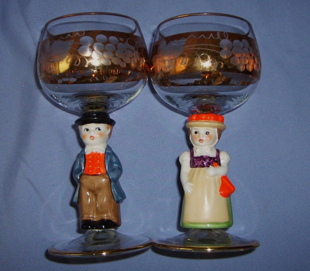 Vintage Goebel Goblets West Germany 6 Stem Glasses Set Vintage Goebel Goblets West Germany 6 Stem Glasses Set