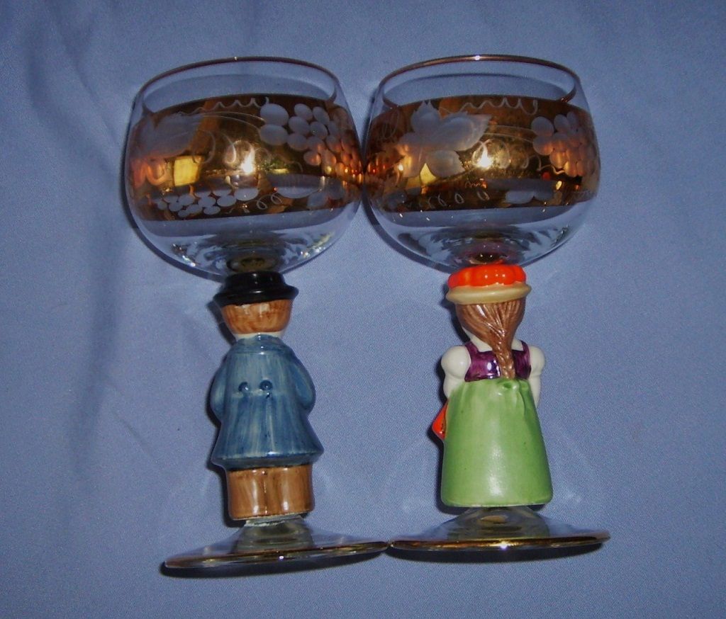 Vintage Goebel Goblets West Germany 6 Stem Glasses Set Vintage Goebel Goblets West Germany 6 Stem Glasses Set