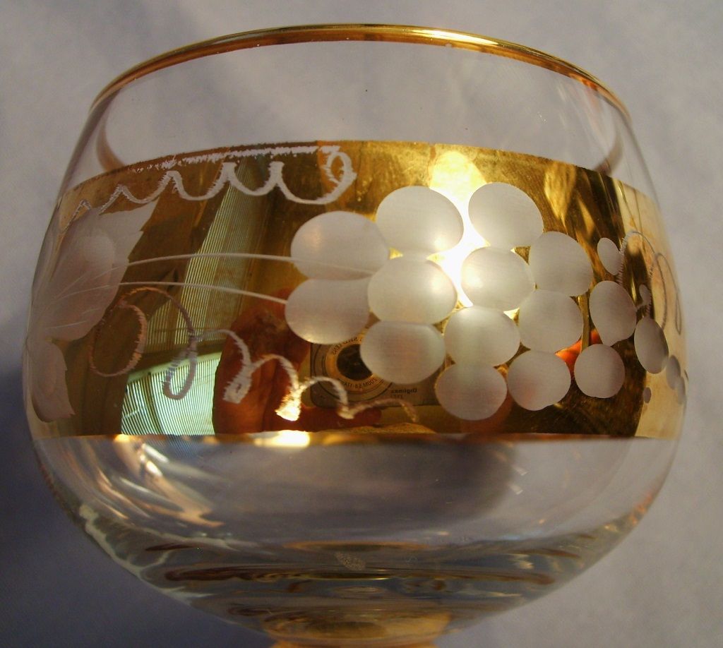 Vintage Goebel Goblets West Germany 6 Stem Glasses Set Vintage Goebel Goblets West Germany 6 Stem Glasses Set