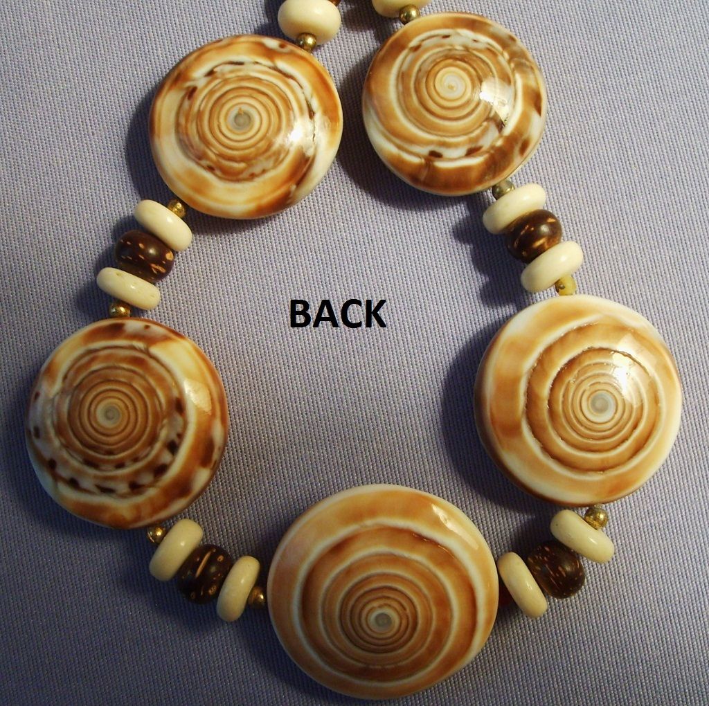 Shell Necklace Choker Vintage Polished Shell Necklace Choker Vintage Polished