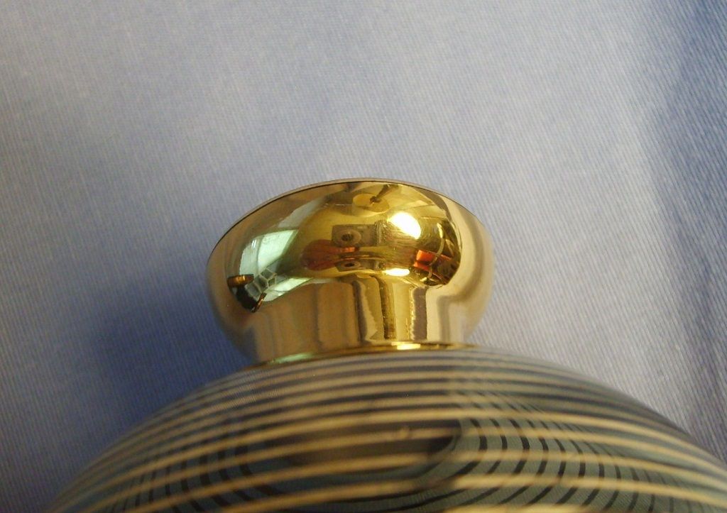 Perfume Bottle Venetian Glass Gilt over Green Vintage Perfume Bottle Venetian Glass Gilt over Green Vintage
