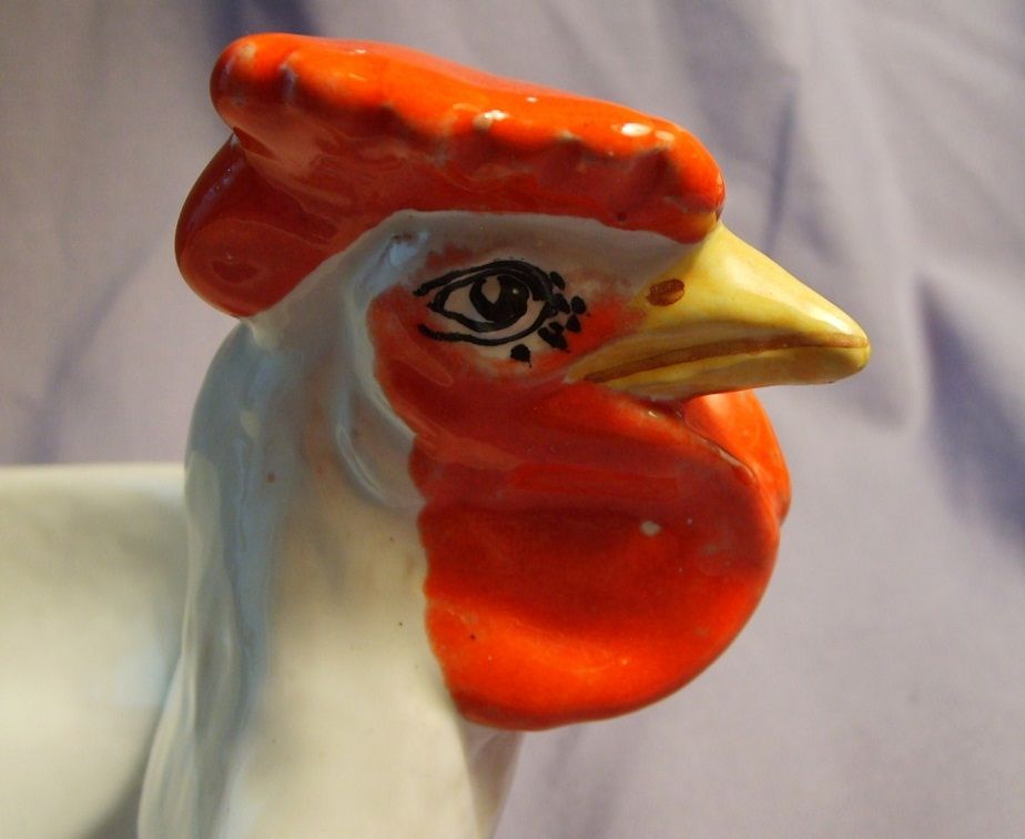 Chicken Egg Cup & Tray Breakfast Set Italian Pottery Italy Chicken Egg Cup & Tray Breakfast Set Italian Pottery Italy