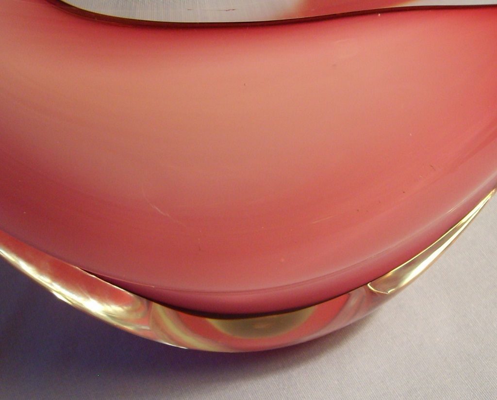 Murano Glass Seguso Pink Opalescent Sommerso Swan Large Vintage Italy Murano Glass Seguso Pink Opalescent Sommerso Swan Large Vintage Italy