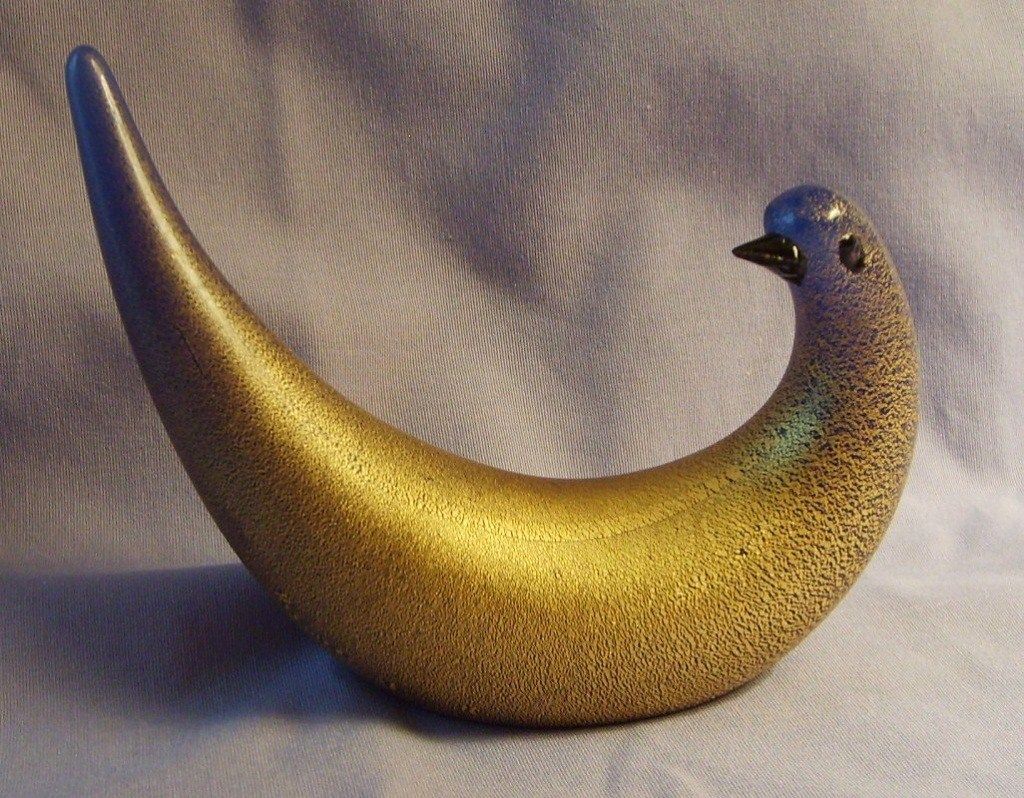 Aureliano Toso Murano Glass Bird Cobalt Blue Aventurine Vetreria Dove Aureliano Toso Murano Glass Bird Cobalt Blue Aventurine Vetreria Dove