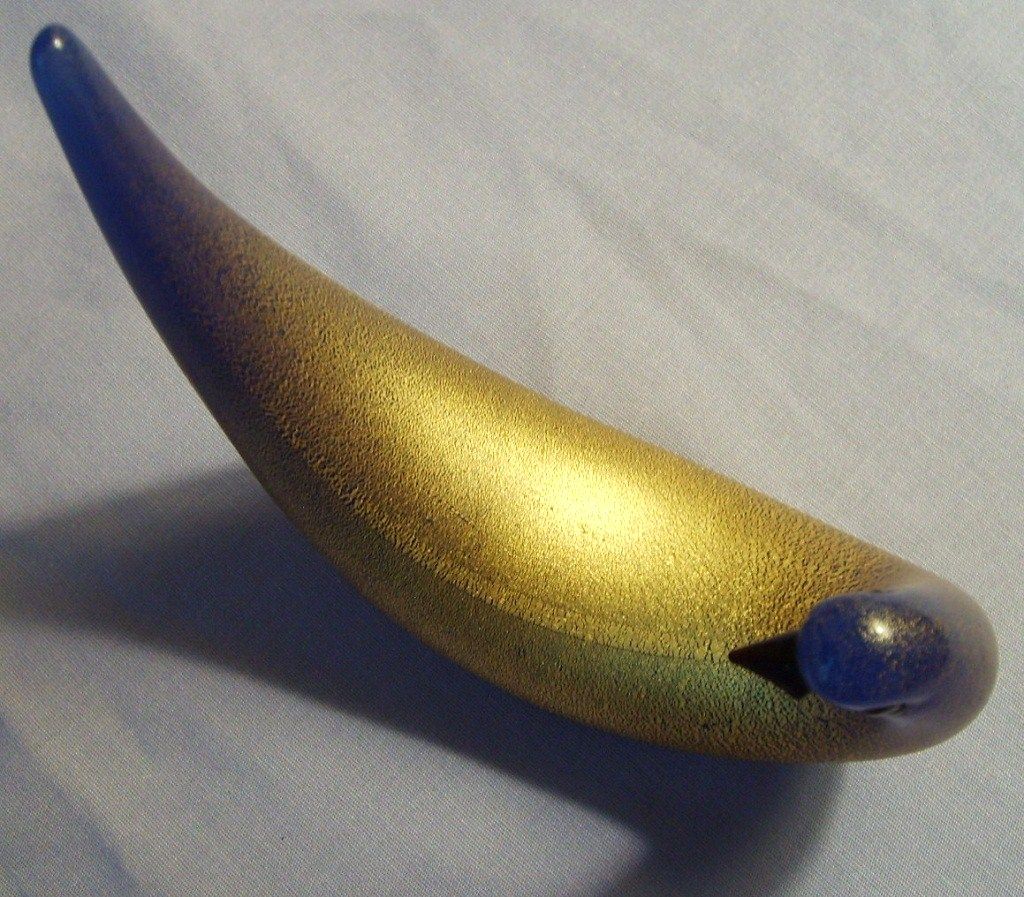 Aureliano Toso Murano Glass Bird Cobalt Blue Aventurine Vetreria Dove Aureliano Toso Murano Glass Bird Cobalt Blue Aventurine Vetreria Dove